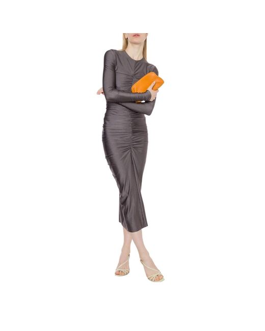 Philosophy Di Lorenzo Serafini Brown Midi Dresses