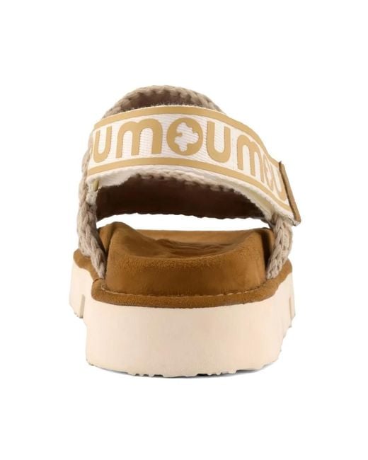 Mou Natural Flat Sandals