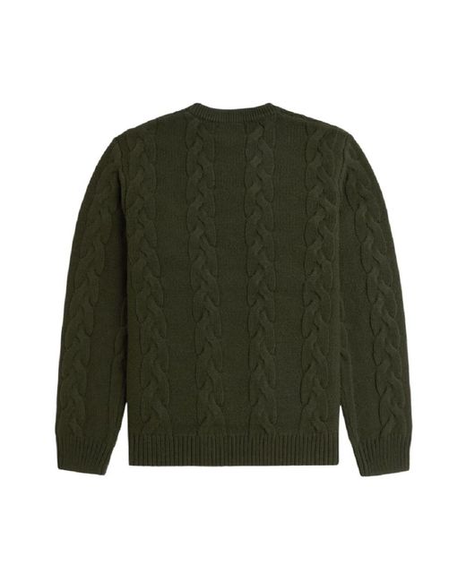Fred Perry Green Round-Neck Knitwear for men