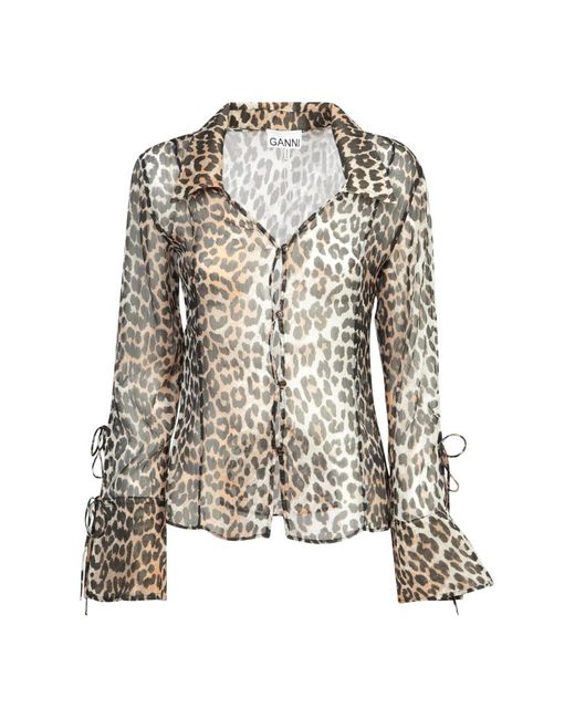 Shirts di Ganni in Brown