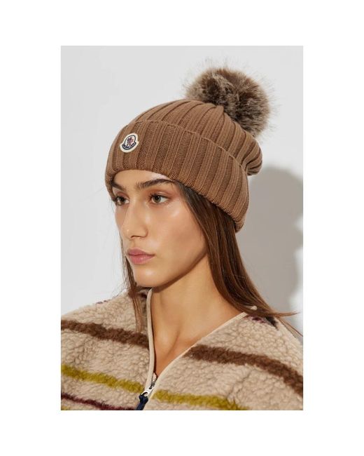 Moncler Wool Beanie in het Brown