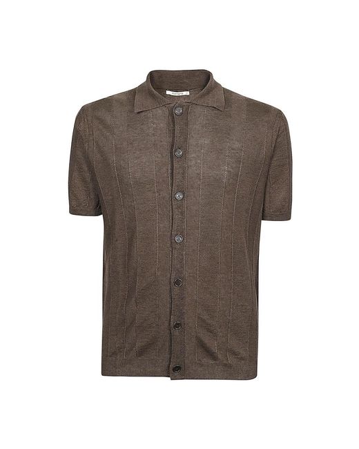 Kangra Brown Short Sleeve Shirts for men