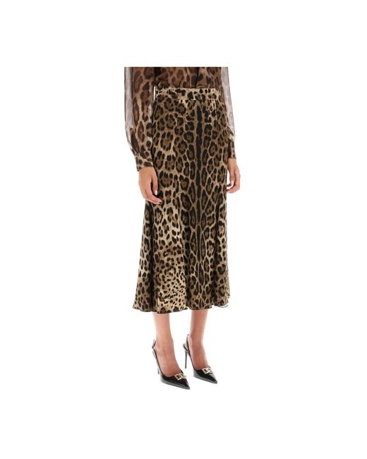 Skirts > midi skirts Dolce & Gabbana en coloris Brown