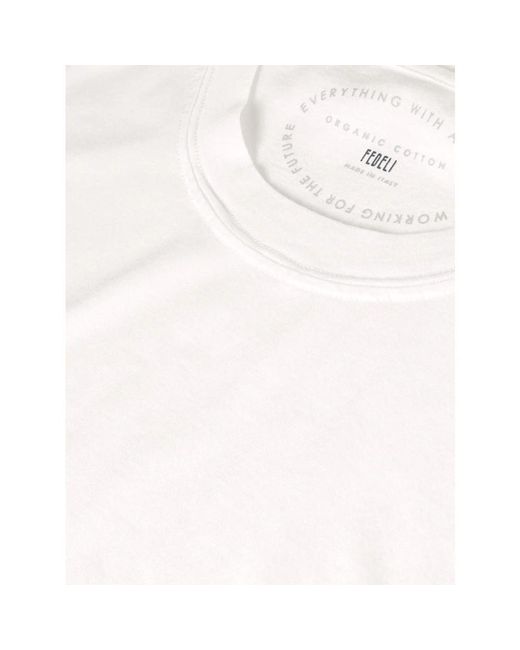 Fedeli Klassisches polo t-shirt in White für Herren