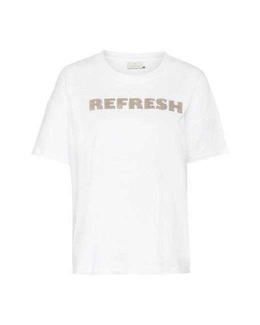 Kaffe T-Shirts in het White