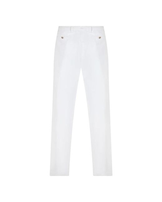 Fedeli White Chinos for men