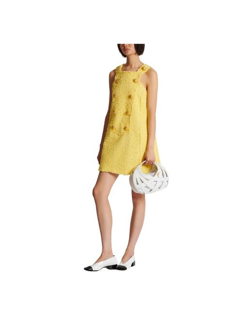 Dresses > day dresses > short dresses Balmain en coloris Yellow