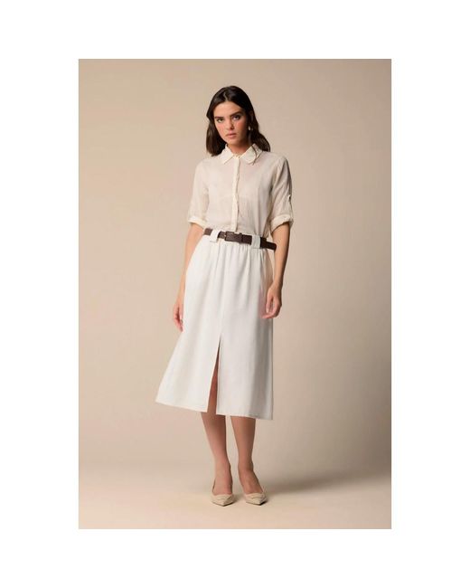 Kocca White Midi Skirts