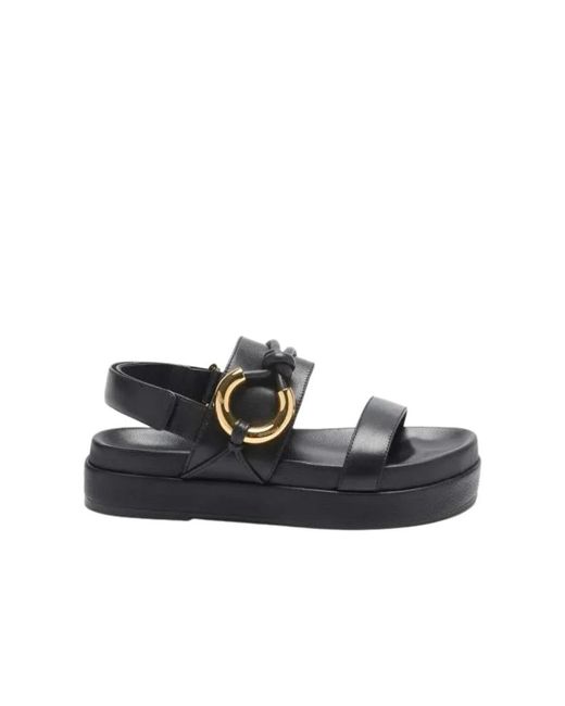 Flat Sandals Coccinelle en coloris Black