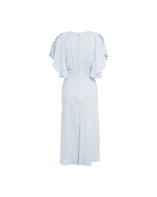 Midi Dresses Elisabetta Franchi de color Blue