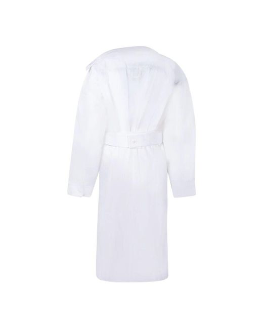 Jacquemus White Weiße baumwollkleid eleganter stil