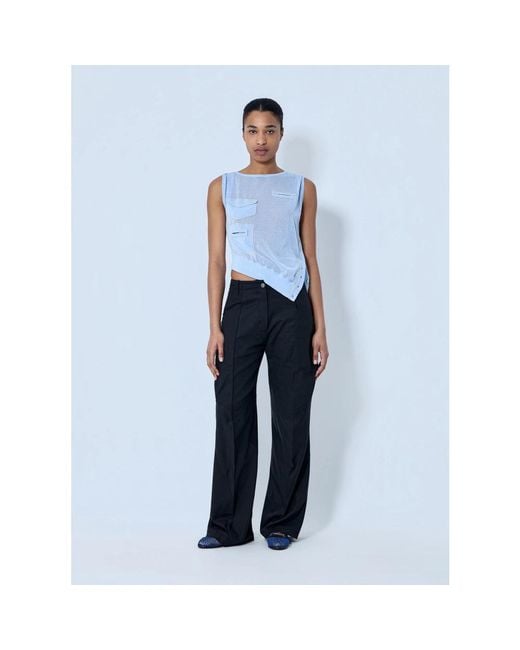 Kiko Kostadinov Blue Sleeveless Tops
