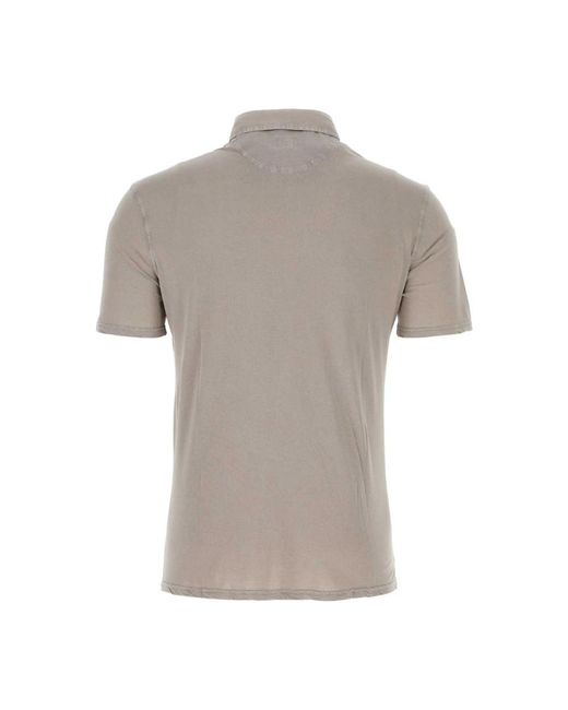 Fedeli Tops ,Katoen Cappuccino Katoenen Polo Shirt in het Gray voor heren