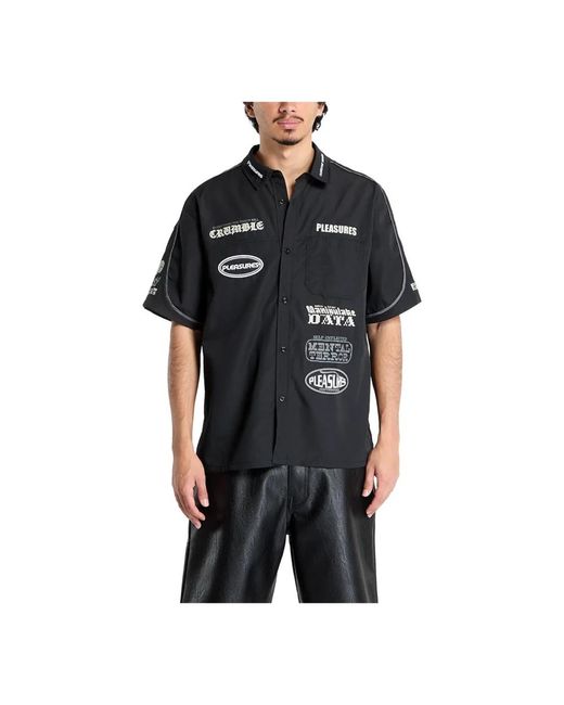 Pleasures Black Short Sleeve Shirts for men