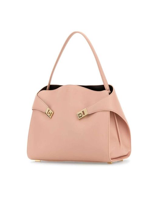 Ferragamo Pink Rosa Leder Schultertasche