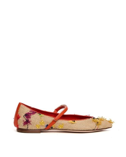 LORENA PAGGI Red Ballerina Shoes