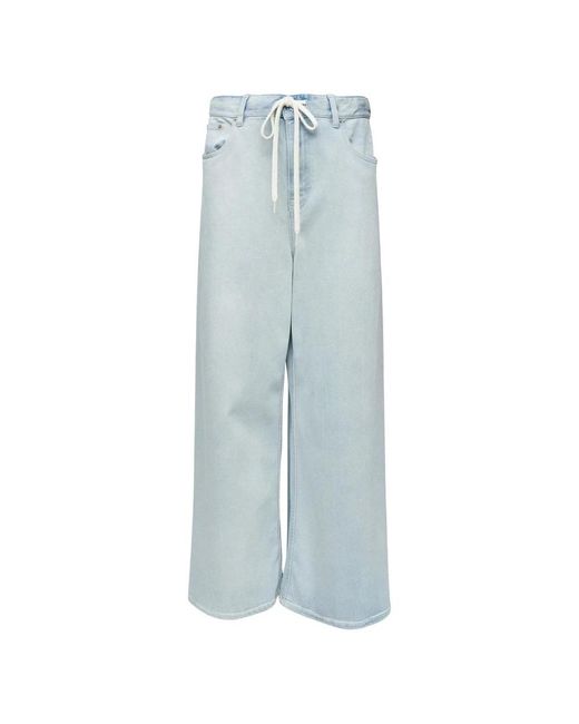 MM6 by Maison Margiela Blue Wide Jeans