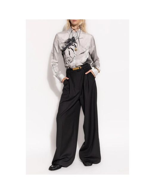Tory Burch Overhemden ,Grijs ,Shirt Met Print in het Gray