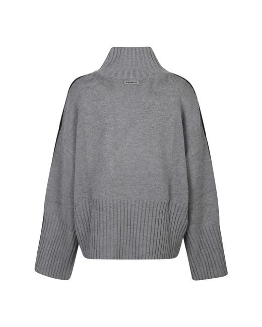 Pinko Gray Barbados Rollkragenpullover