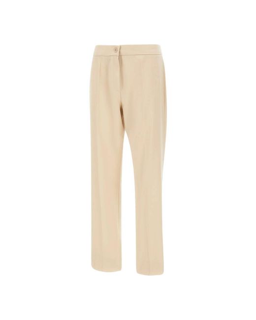Elena Miro Natural Straight Trousers