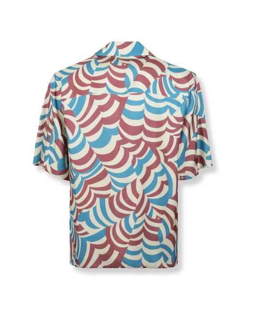 Marni Blue Short Sleeve Shirts for men