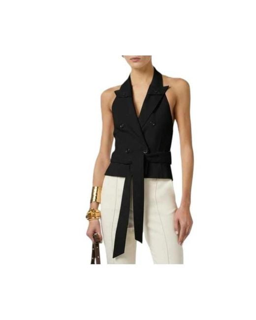 Elisabetta Franchi Black Waistcoats
