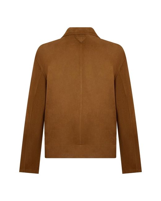 Leather Jackets Prada de hombre de color Brown