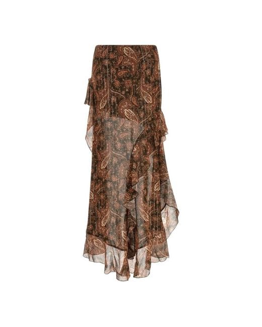ANDAMANE Brown Maxi Skirts