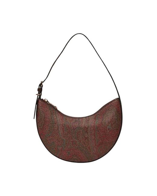 Etro Brown Paisley Schultertasche