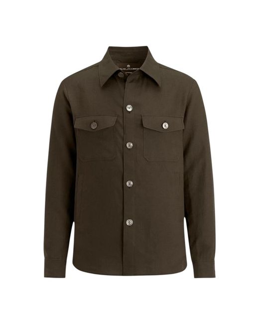 Oscar Jacobson Green Casual Shirts for men