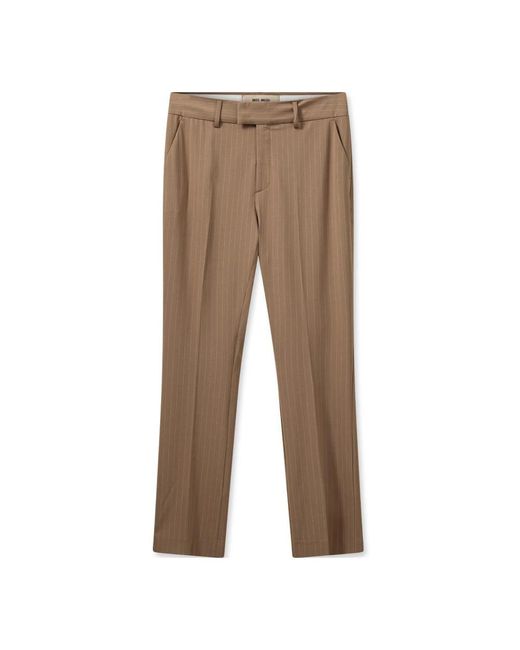 Mos Mosh Brown Straight Trousers