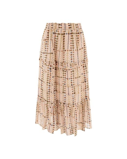 Isabel Marant Stijlvolle Katoenen Rok in het Natural