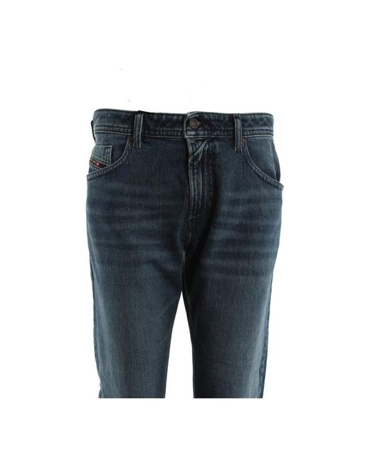 DIESEL Blue Straight Jeans for men