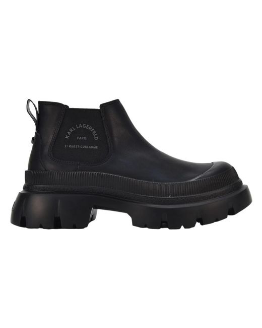 Karl Lagerfeld Black Chelsea Boots