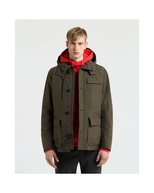 Woolrich Green Winter Jackets for men