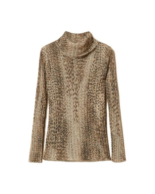 Turtlenecks Twinset de color Brown