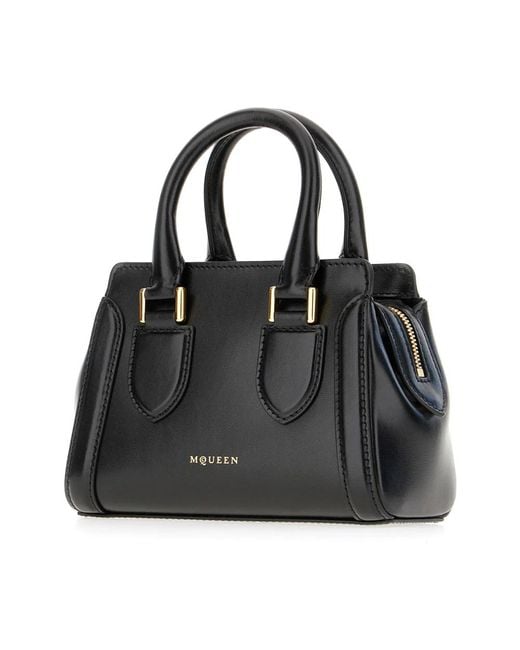 McQueen Black Handbags