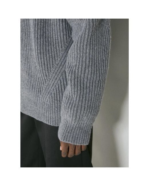 Ann Demeulemeester Geinhart hochgeschlossener oversized pullover in Gray für Herren