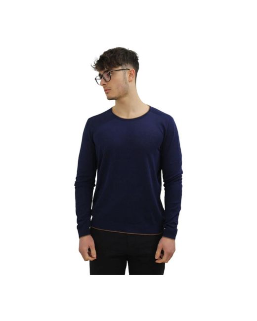 GAUDI Blue Round-Neck Knitwear for men