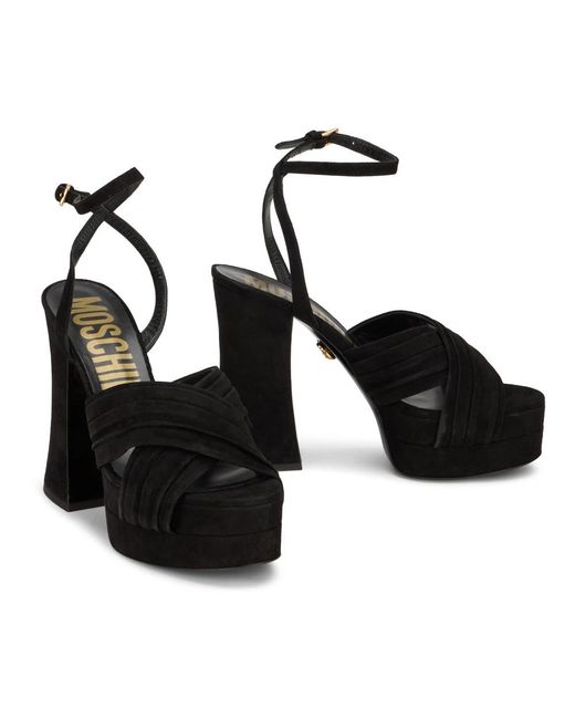 Moschino Black High Heel Sandals