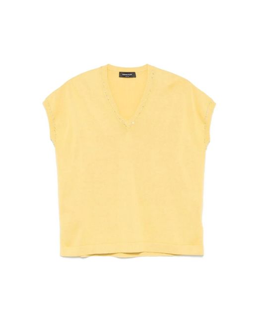 Fabiana Filippi Yellow V-Neck Knitwear
