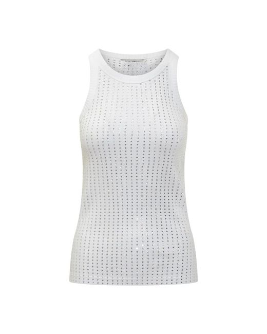 The Attico White Sleeveless Tops