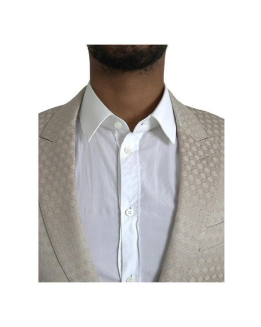 Dolce & Gabbana Slim fit single breasted coat blazer in Gray für Herren