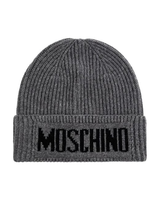 Moschino Gray Beanies