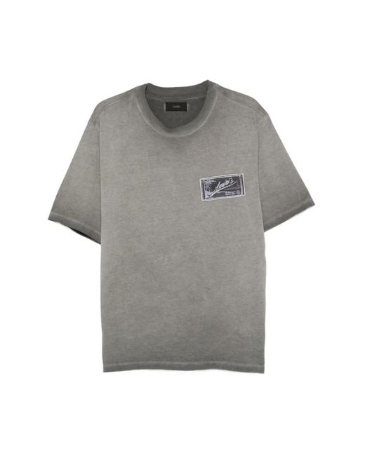 Amiri Quality Goods Label Tee in het Gray voor heren