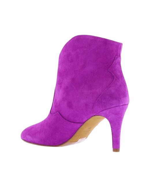 Toral Purple Heeled Boots