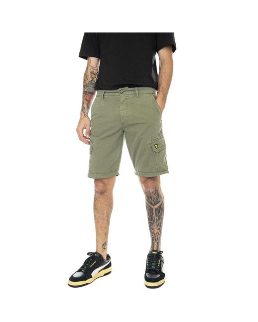 Lyle & Scott Bermuda Cargo in het Green voor heren