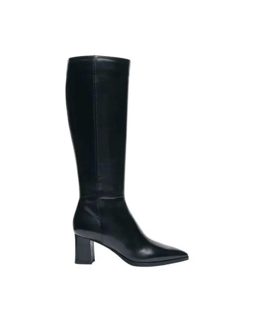 Santoni Black Heeled Boots