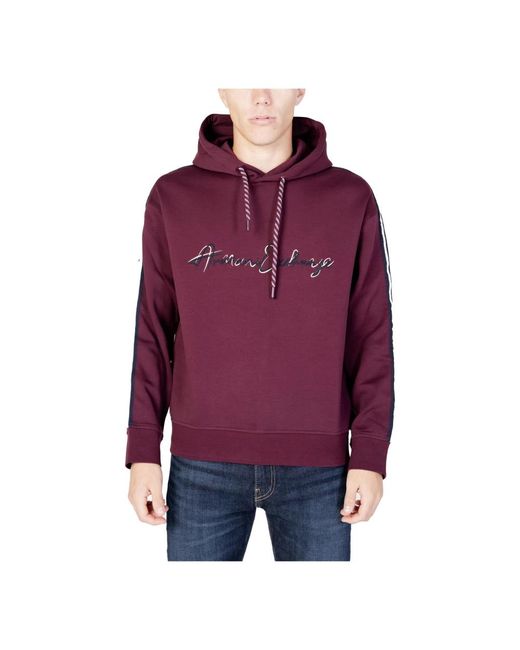 Felpa bordeaux uomo di ARMANI EXCHANGE in Purple da Uomo