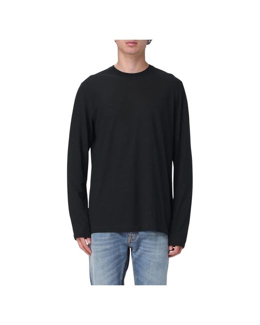 Long Sleeve Tops Zanone de hombre de color Black